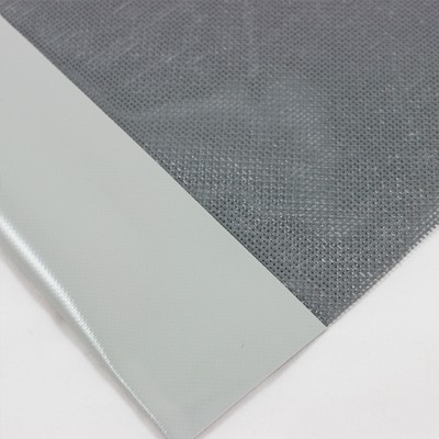 PVC Netz mit Saum und ohne Ösen, grau