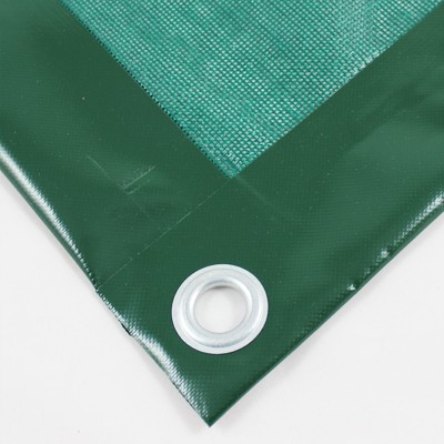 PVC Netz mit Saum und Ösen alle 50cm, moosgrün